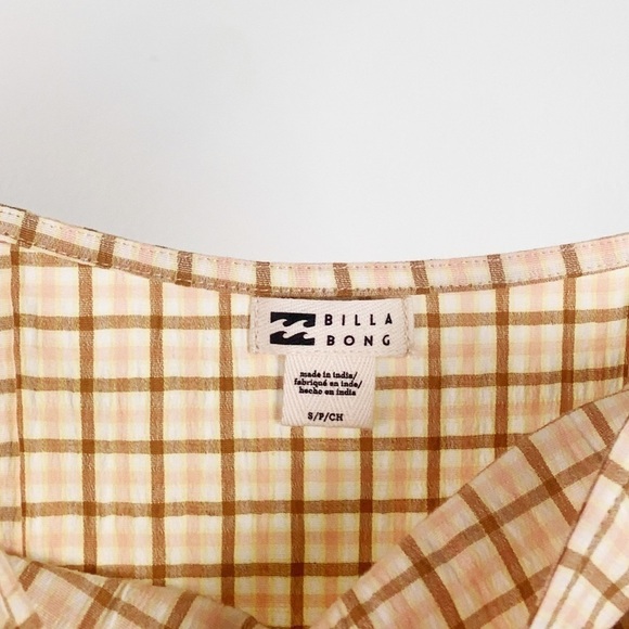 NWT Billabong Cruising Plaid Slit Mini Bodycon Dress - Picture 6 of 9